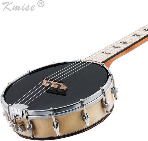 Kmise Banjo ، 5 سلسلة من banjos مع رأس Remo بالحجم الكامل 38 بوصة مغلق مع مرنان قابل للإزالة ، حزمة السلاسل ، اختيارات الأصابع ، حزام ، حالة ، ملحقات مجموعة الموالف للبالغين البالغين هدية المبتدئين in Kuwait