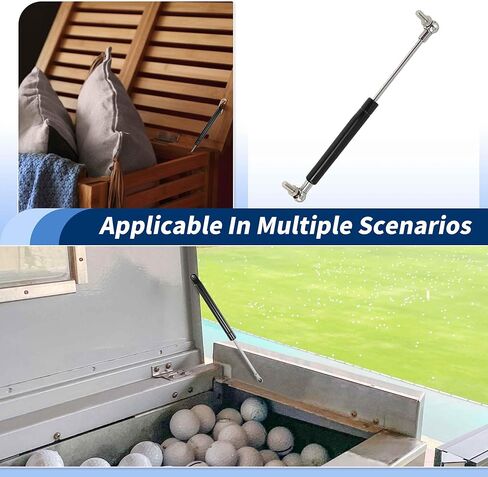 نوابض غازية 10 بوصة 50N/11lb/5 كجم، دعامات غازية 10 بوصة، دعم الرفع الهيدروليكي، نافذة صندوق تخزين الأدوات، قطعة واحدة، لون فضي in Kuwait