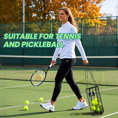Tennis Ball Hopper Cart with 4 Wheels – Foldable, Large Capacity Pickleball & Tennis Ball Collector for Court Training & Coaching in Saudi Arabia
