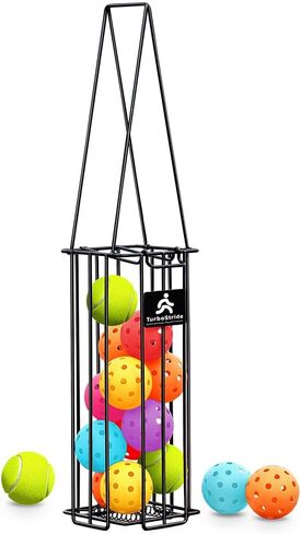 Tennis Ball Hopper Cart with 4 Wheels – Foldable, Large Capacity Pickleball & Tennis Ball Collector for Court Training & Coaching in Saudi Arabia