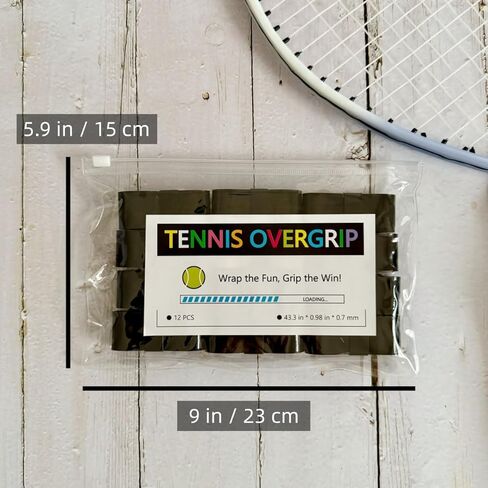 12 Pack Tennis Racket Grip Tape - Tennis Overgrip Grip Tape for Tennis Racquet - Multiple Colors Pickleball Overgrip Tape - Highly Comfortable Badminton Grip Tape in Kuwait