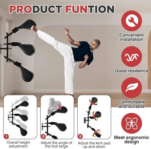 Taekwondo Kick Pads Boxing Pads Taekwondo Karate Sparring Gear Boxing Paddles Kicking Targets Martial Arts Training Equipment Wall Punching Bag with Mounting Bracket forYouth Men in Kuwait