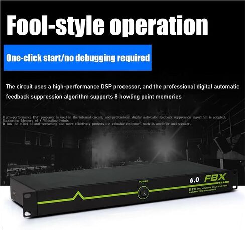 Feedback Suppressor, 6-in-6 Out Microphone Anti-Howling Feedback Frequency Shifter, Level 5 Digital Anti-Squealing, Microphone Stage Ktv Effector, for Performance Stage, Audio Processor in Saudi Arabia
