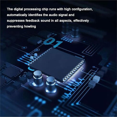 Feedback Suppressor, 6-in-6 Out Microphone Anti-Howling Feedback Frequency Shifter, Level 5 Digital Anti-Squealing, Microphone Stage Ktv Effector, for Performance Stage, Audio Processor in Saudi Arabia