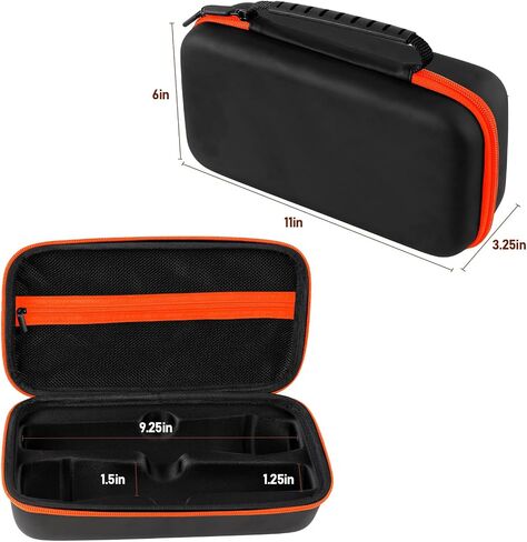 Wireless Microphone Case For JBL Wireless Two Microphone System Handheld Dual Mic Travel Bag for Singing or Karaoke for Receivers, Adapters, AA Batteries-Black(Box Only) in Kuwait