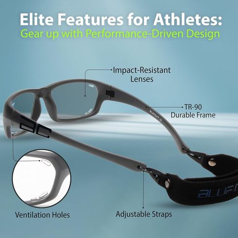 BLUE CUT Sports Protection Goggles, Impact-Resistant Polycarbonate Safety Glasses for Basketball, Pickleball, Indoor & Outdoor Sports in Kuwait