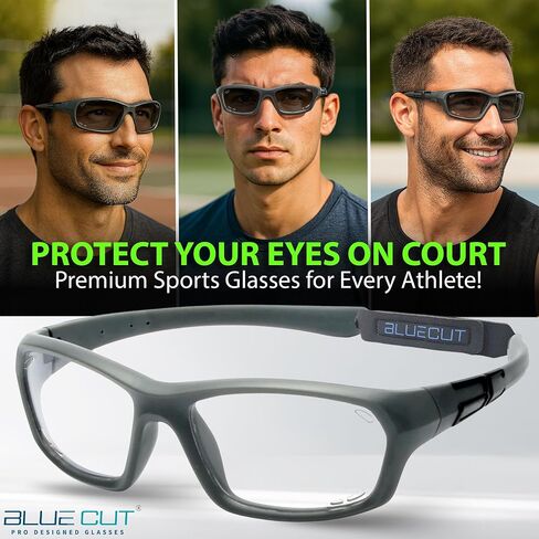 BLUE CUT Sports Protection Goggles, Impact-Resistant Polycarbonate Safety Glasses for Basketball, Pickleball, Indoor & Outdoor Sports in Kuwait
