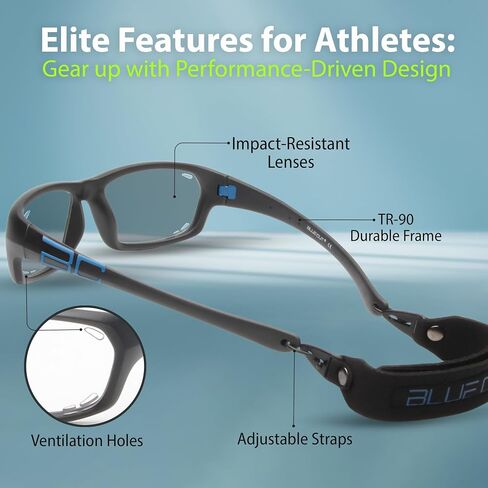 BLUE CUT Sports Protection Goggles, Impact-Resistant Polycarbonate Safety Glasses for Basketball, Pickleball, Indoor & Outdoor Sports in Kuwait