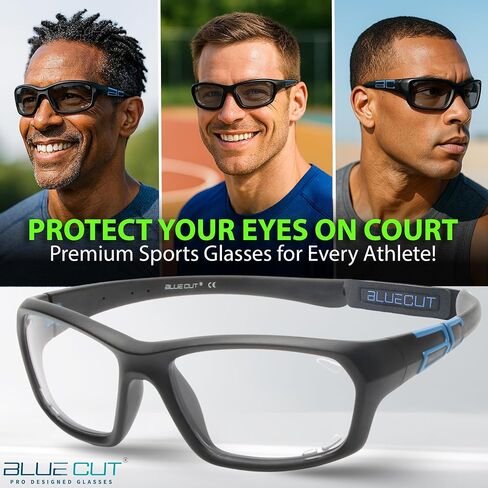 BLUE CUT Sports Protection Goggles, Impact-Resistant Polycarbonate Safety Glasses for Basketball, Pickleball, Indoor & Outdoor Sports in Kuwait