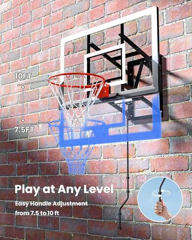 IGL In ground Basketball Hoops Outdoor, 10ft Height Adjustable Basketball Goal In ground with Shatterproof Backboard and Pro-Style Rim in Kuwait