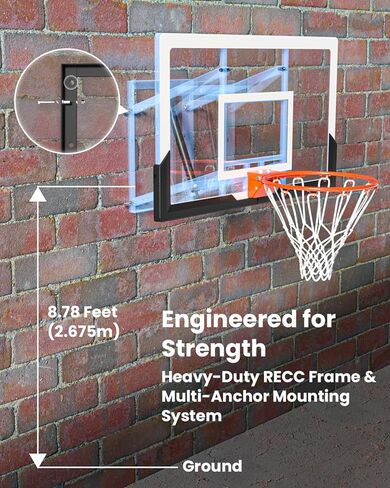 IGL In ground Basketball Hoops Outdoor, 10ft Height Adjustable Basketball Goal In ground with Shatterproof Backboard and Pro-Style Rim in Kuwait