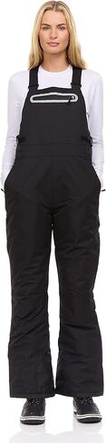Arctic Quest Womens Ski Snow Bibs Pants Insulated Water Resistant Overalls Snowboarding Winter Waterproof Pants Women, White, Large in Kuwait