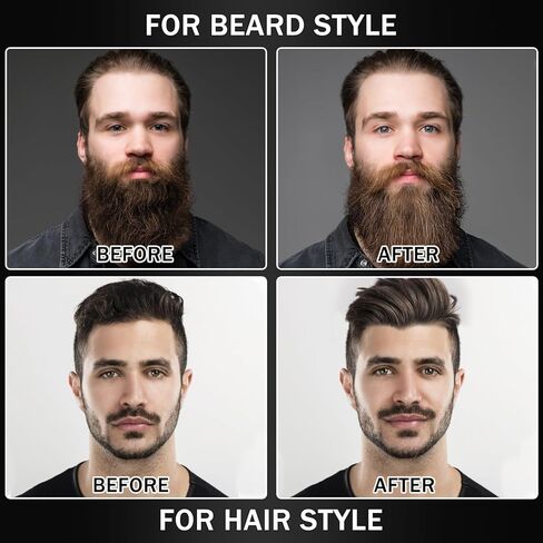 Beard Straightener w/Beard Balm & Beard Growth Oil & Beard Guide E-Book,Upgraded 3 in 1 Hair Straightener Brush Beard Straightening Comb,Unique Stocking Stuffers Gifts for Men Him Husband in Saudi Arabia