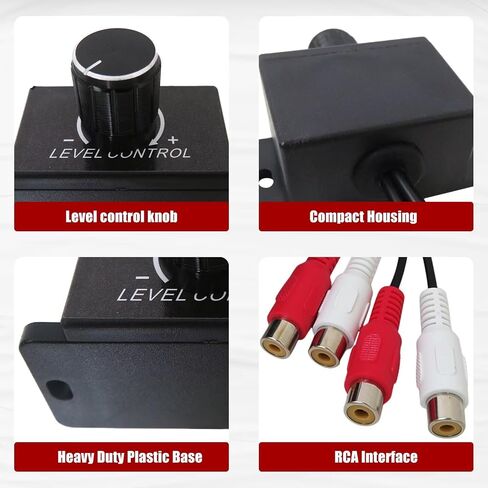 مقبض جهير على لوحة القيادة من Homesweet - التحكم في مستوى RCA لمكبرات الصوت في السيارة ومكبرات الصوت المنزلية in Saudi Arabia
