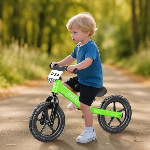 دراجة الرصيد الصغار Sereed Balance Bike 2 سنة ، و 12 بوصة No Dedal Kids Toy Toy Bike لمدة 2-5 سنوات ، والتعديل الخالي من الأدوات ، وهدية للفتيات 2-3 ، تخصيص صفيحة مع ملصقات 3pcs (أبيض) in Saudi Arabia