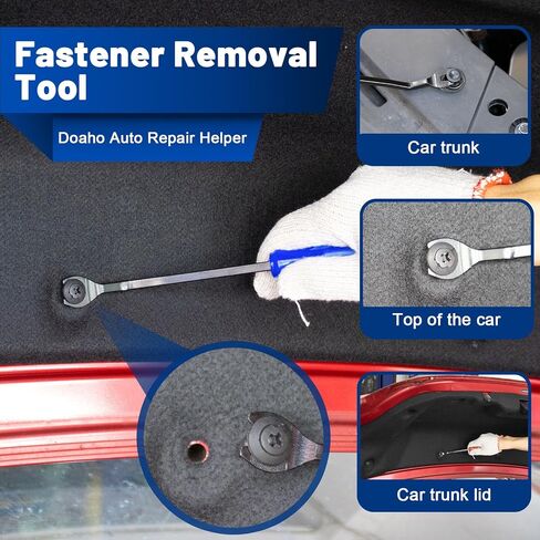 مجموعة كماشة دبوس دفع مكونة من قطعتين، مجموعة أدوات إزالة مشبك السيارات 30 درجة و80 درجة لتنجيد السيارات وتقليمها - كماشة إصلاح الجسم المحملة بنابض للمثبتات البلاستيكية والمسامير والموصلات الكهربائية - أسود in Kuwait