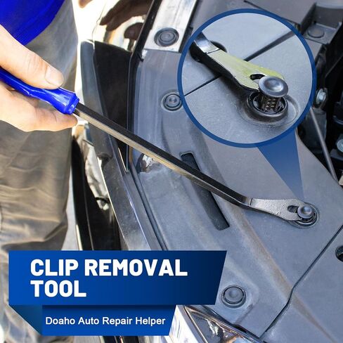 مجموعة كماشة دبوس دفع مكونة من قطعتين، مجموعة أدوات إزالة مشبك السيارات 30 درجة و80 درجة لتنجيد السيارات وتقليمها - كماشة إصلاح الجسم المحملة بنابض للمثبتات البلاستيكية والمسامير والموصلات الكهربائية - أسود in Kuwait