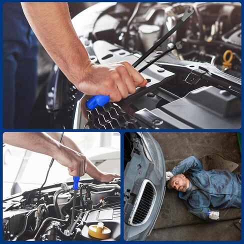 مجموعة كماشة دبوس دفع مكونة من قطعتين، مجموعة أدوات إزالة مشبك السيارات 30 درجة و80 درجة لتنجيد السيارات وتقليمها - كماشة إصلاح الجسم المحملة بنابض للمثبتات البلاستيكية والمسامير والموصلات الكهربائية - أسود in Kuwait