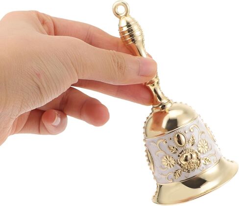 Hemoton Hand-Rock Bell - Vintage Metal Dinner Bell for Restaurants Schools and Home Use Retro Service with Comfortable Grip and Unique Design in Saudi Arabia