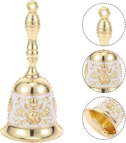Hemoton Hand-Rock Bell - Vintage Metal Dinner Bell for Restaurants Schools and Home Use Retro Service with Comfortable Grip and Unique Design in Saudi Arabia