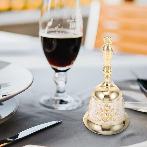 Hemoton Hand-Rock Bell - Vintage Metal Dinner Bell for Restaurants Schools and Home Use Retro Service with Comfortable Grip and Unique Design in Saudi Arabia