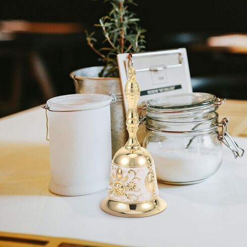 Hemoton Hand-Rock Bell - Vintage Metal Dinner Bell for Restaurants Schools and Home Use Retro Service with Comfortable Grip and Unique Design in Saudi Arabia