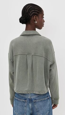 Z SUPPLY Women's All Day Cropped Faux Suede Jacket, Coconut, Tan, M in Kuwait