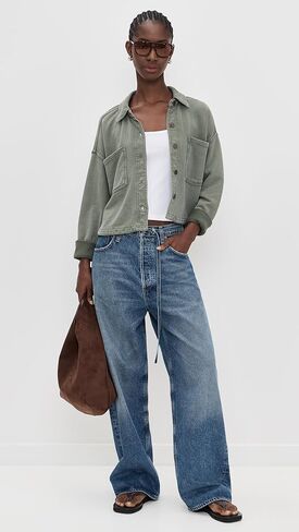 Z SUPPLY Women's All Day Cropped Faux Suede Jacket, Coconut, Tan, M in Kuwait