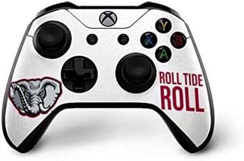 ملصق Skinit المخصص للألعاب متوافق مع وحدة تحكم Xbox One X - تصميم مرخص رسميًا من College Alabama Crimson Roll Tide in Kuwait