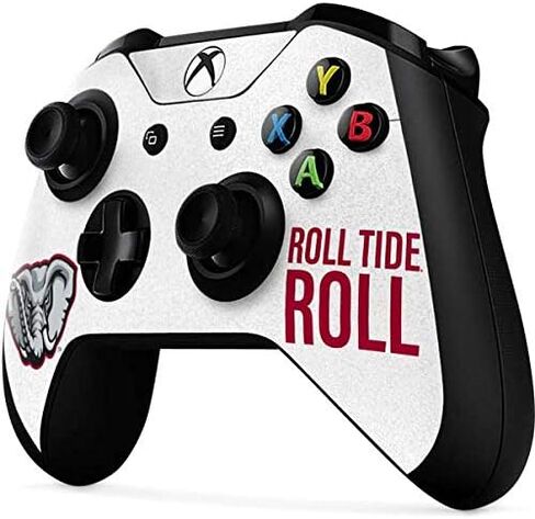 ملصق Skinit المخصص للألعاب متوافق مع وحدة تحكم Xbox One X - تصميم مرخص رسميًا من College Alabama Crimson Roll Tide in Kuwait