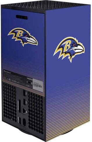 Skinit Decal Gaming Skin Compatible with Xbox Series X Bundle - Officially Licensed NFL Baltimore Ravens Breakaway Design in Saudi Arabia