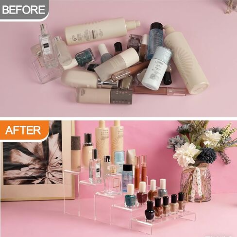Fixwal 10pcs 2 مجموعة من الناهدات الأكريليك للعرض منظم العطور الصافية يقف صناديق عرض الأكريليك لأرقام العرض والكب كيك والمجوهرات والألعاب والعطور والمزيد (حجم كبير) in Kuwait