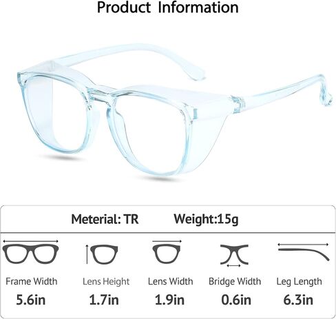 Feaglo Safety Glasses, Safety goggles for Men Women, Clear Lenses with Anti-Fog Coating, 2 Pack Lightweight Blue Light Blocking Protective Eyewear in Kuwait