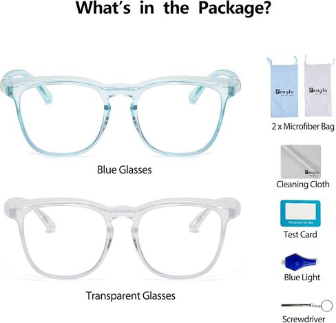 Feaglo Safety Glasses, Safety goggles for Men Women, Clear Lenses with Anti-Fog Coating, 2 Pack Lightweight Blue Light Blocking Protective Eyewear in Kuwait
