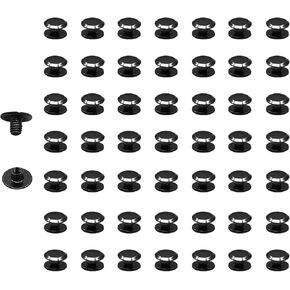 AnRui 50 Sets M4*3mm Chicago Screws, Fasteners Rivets Cross Binding Screw Connectors Steel for Leather Belt Scrapbook Photo Albums Crafting, Black in Kuwait