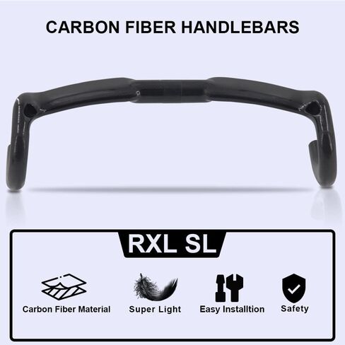 ‎RXL SL road bike handlebars 3K Glossy carbon handlebars road bike 440 drop handlebars aero road bike handlebar bike components & parts Cycling Bent Bar Carbon Road Bars carbon fiber drop bars in Saudi Arabia