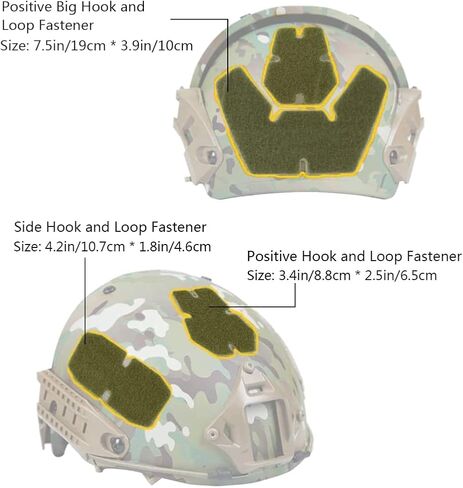 Tactical Helmet Enhanced Hook and Loop Fastener Set for AirFrame Fast ACH MICH Helmet in Kuwait
