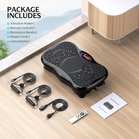 Vibration Plate Exercise Machine, Lymphatic Drainage Machine for Weight Loss, Lymphatic Drainage & Muscle Recovery, Multiple Speeds with Bluetooth & Remote, Max User Weight 330lbs in Saudi Arabia