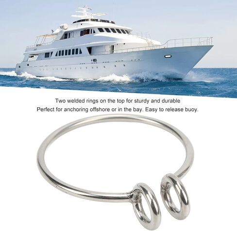 8mm 316 Stainless Steel Anchor Retrieval Ring Polished for Boat Yacht Fishing in Saudi Arabia