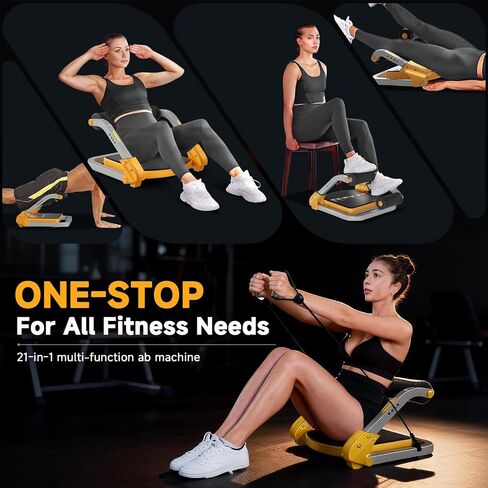 AB Trainer/Crunch Machine ، معدات تجريب AB ، 4 مقاومة قابلة للتعديل ، آلة الجلوس لممارسة تمرين المعدة ، 350 رطلاً قدرة الوزن ، ارتداد أوتوماتيكي ، آلة AB الأساسية ، معدات اللياقة البدنية للمنزل in Kuwait