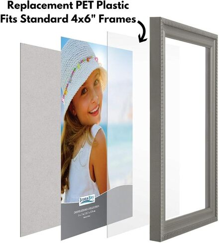 Icona Bay PET Plexiglass, Thin & Flexible Plastic Sheets (11x14 x 0.03 inch, Clear, 2 Pack), Easy to Cut for DIY Art Projects, Picture Frame Replacement Glass, PET Sheeting is Pliable Unlike Acrylic in Saudi Arabia