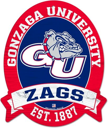 FGCSports 11X13 Gonzaga Bulldogs Wood Street Sign in Saudi Arabia