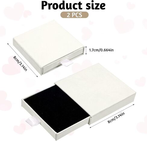 2 Pack Square Jewelry Gift Boxes Cardboard Jewelry Box with Lids Necklace Boxes for Jewelry Gift Small Gift Boxes Pendant Storage Case for Bracelets Necklaces Earrings Ring Jewelry Gift(Pink) in Saudi Arabia