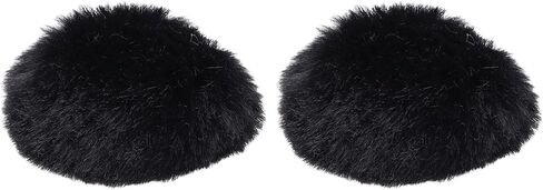 PATIKIL Furry Microphone Windscreen 25mm x 56mm Mic Cover Windshield for Indoor Outdoor Microphone Purple 2 Pack in Kuwait