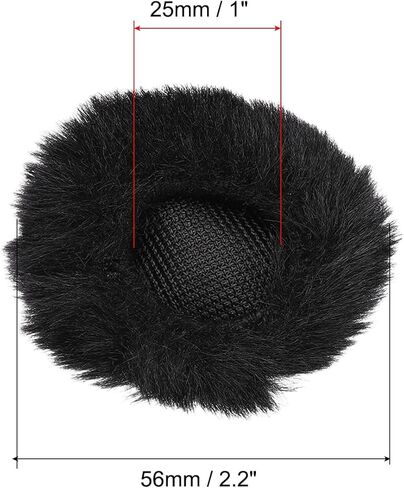 PATIKIL Furry Microphone Windscreen 25mm x 56mm Mic Cover Windshield for Indoor Outdoor Microphone Purple 2 Pack in Kuwait