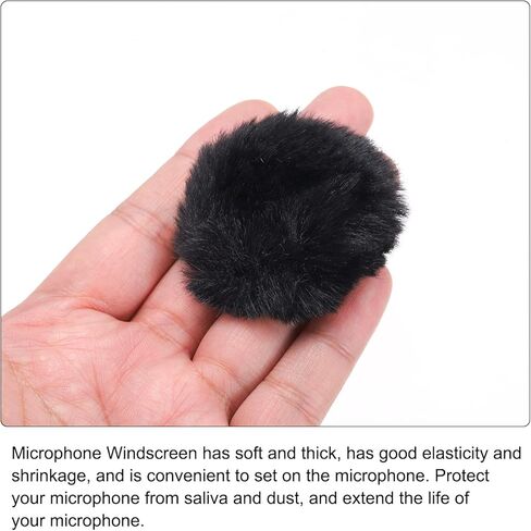 PATIKIL Furry Microphone Windscreen 25mm x 56mm Mic Cover Windshield for Indoor Outdoor Microphone Purple 2 Pack in Kuwait