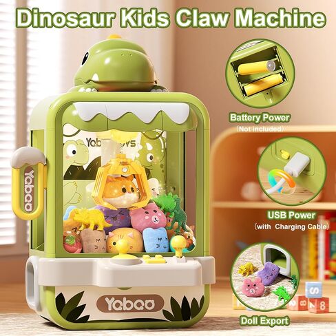 آلة Dinosaur Claw for Kids ، Mini Vending Machine Girls. Music.Electronic Mustenser Arcade Game Machine ، Claw Machine for Birthday Gifts Toys Age 3+ سنوات ، تشمل 32 لعبة صغيرة. in Kuwait
