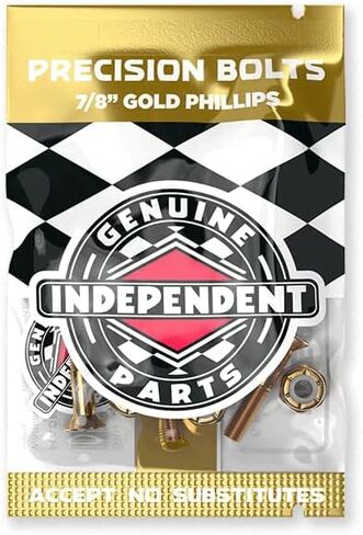 Independent Cross Phillips Head Black/Gold Standard Skateboard Hardware Sets - 7/8" in Saudi Arabia