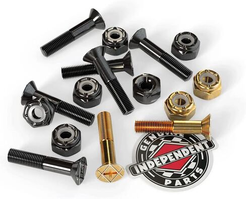 Independent Cross Phillips Head Black/Gold Standard Skateboard Hardware Sets - 7/8" in Saudi Arabia