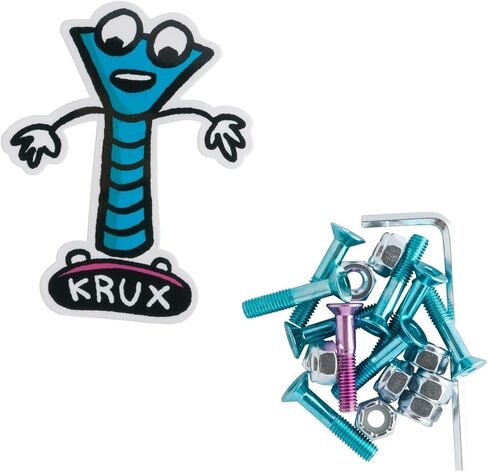 أجهزة لوح التزلج Krux Krome Allen أزرق/وردي مقاس 1 بوصة صواميل ومسامير تثبيت in Kuwait